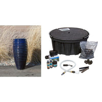 Thumbnail for Closed Top FNT3461 Ceramic Vase Complete Fountain Kit Vase Fountain Blue Thumb 