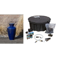 Thumbnail for Closed Top FNT3464 Ceramic Vase Complete Fountain Kit Vase Fountain Blue Thumb 