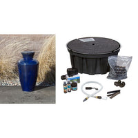 Thumbnail for Closed Top FNT3468 Ceramic Vase Complete Fountain Kit Vase Fountain Blue Thumb 