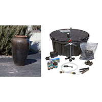 Thumbnail for Tuscany FNT3500 Ceramic Triple Vase Complete Fountain Kit Vase Fountain Blue Thumb 