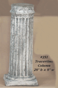 Thumbnail for Travertino Column Cast Stone Outdoor Asian Collection Statues Collection Tuscan 