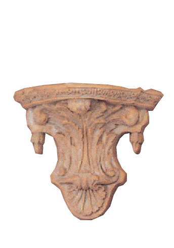 De Medeci Shelf Cast Stone Outdoor Asian Collection Wall Ornament Tuscan Without Fineal Natural (N) 