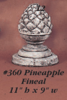 Pineapple Fineal Cast Stone Outdoor Asian Collection Accessories Tuscan 