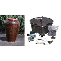 Thumbnail for Tuscany FNT3625 Ceramic Triple Vase Complete Fountain Kit Vase Fountain Blue Thumb 