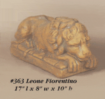 Leone Fiorentino Cast Stone Outdoor Asian Collection Statues Collection Tuscan 