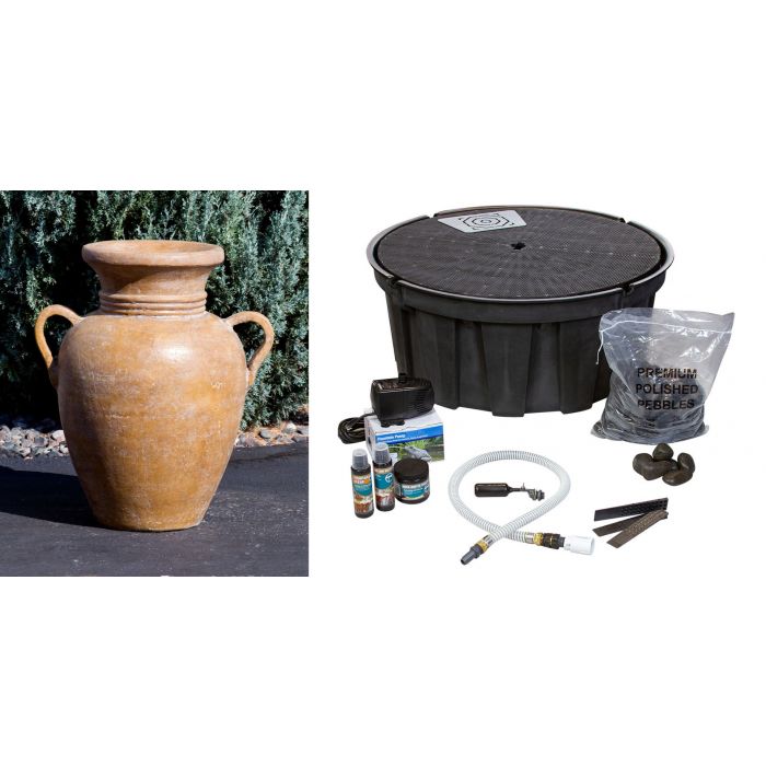Closed Top FNT3642 Ceramic Vase Complete Fountain Kit Vase Fountain Blue Thumb 