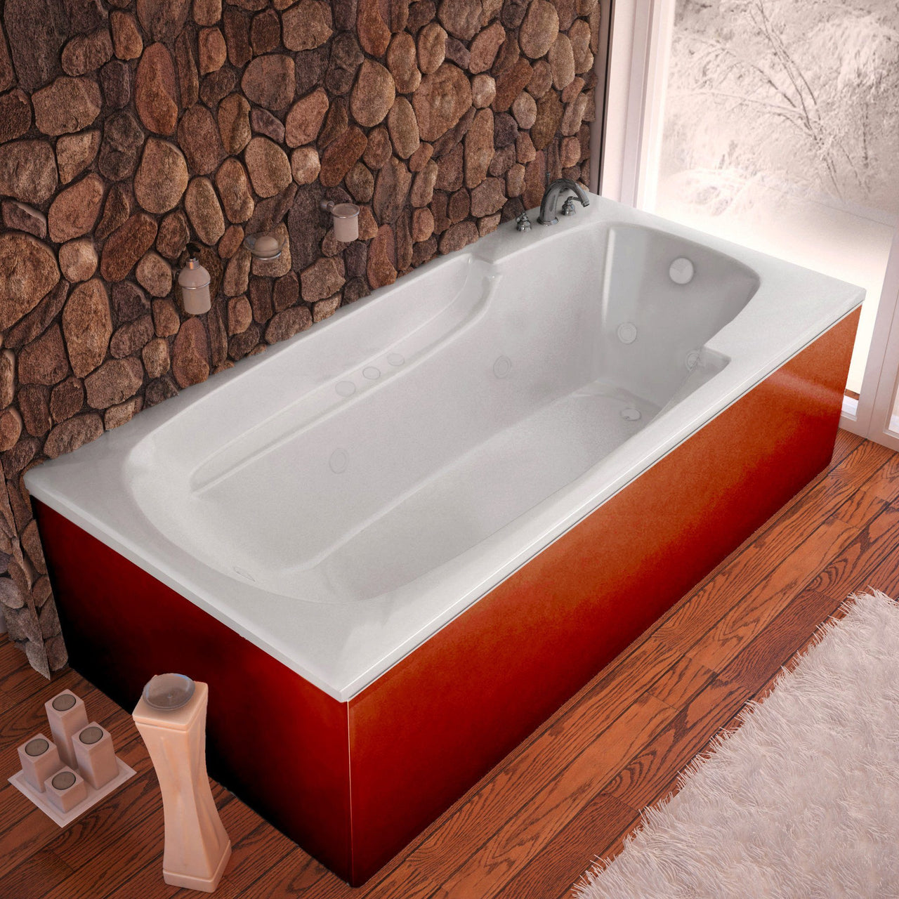 Atlantis Whirlpools 3660EWR Eros 36 x 60 Rectangular Whirlpool Jetted Bathtub Whirlpool Bathtub Atlantis 