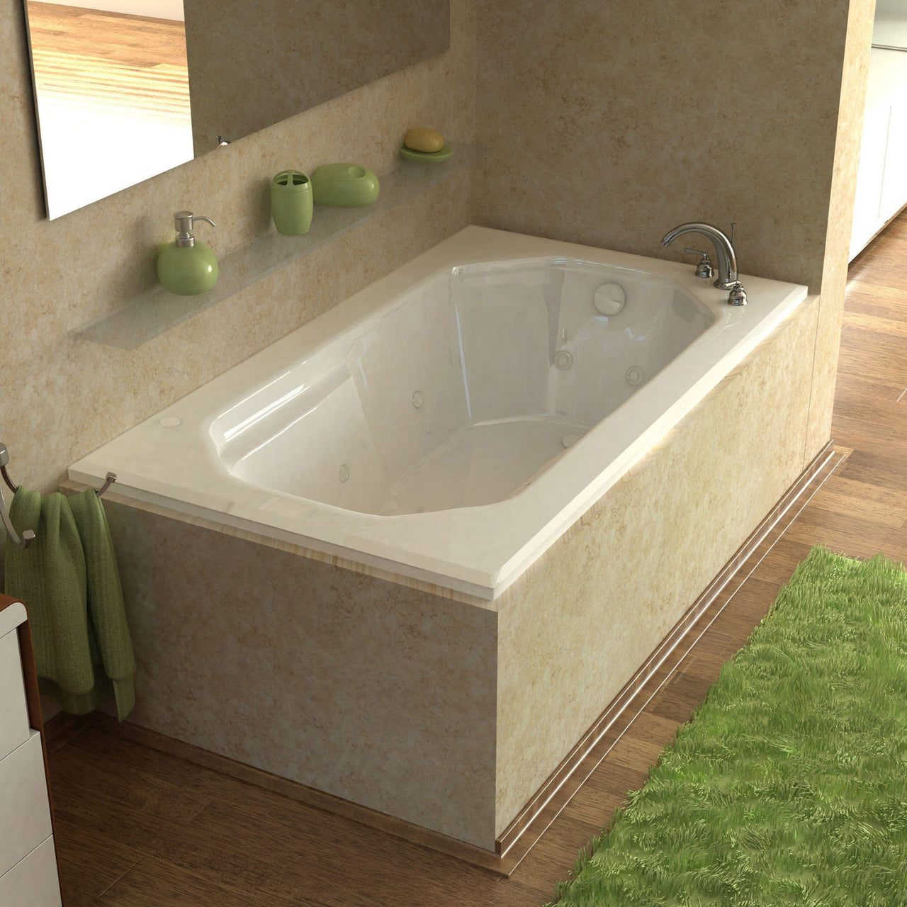 Atlantis Whirlpools 3660MWL Mirage 36 x 60 Rectangular Whirlpool Jetted Bathtub Whirlpool Bathtub Atlantis 