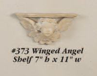 Thumbnail for Winged Angel Shelf Cast Stone Outdoor Asian Collection Wall Ornament Tuscan 