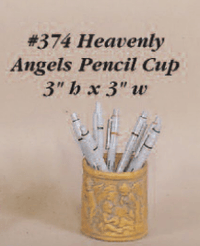 Thumbnail for Heavenly Angels Pencil Cup Cast Stone Outdoor Asian Collections Accessories Tuscan 