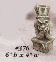 Gargoyle Candlestick Cast Stone Outdoor Asian Collection Statues Tuscan 