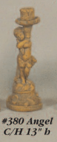 Thumbnail for Angel Candlestick Cast Stone Outdoor Asian Collection Wall Ornament Tuscan 
