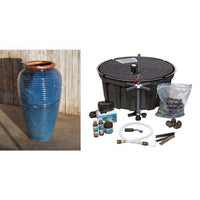 Thumbnail for Tuscany FNT3807 Ceramic Triple Vase Complete Fountain Kit Vase Fountain Blue Thumb 