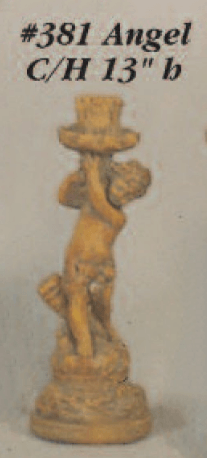 Angel Candlestick Cast Stone Outdoor Asian Collection Wall Ornament Tuscan 