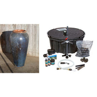 Thumbnail for Tuscany FNT3812 Ceramic Triple Vase Complete Fountain Kit Vase Fountain Blue Thumb 