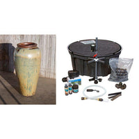 Thumbnail for Tuscany FNT3817 Ceramic Triple Vase Complete Fountain Kit Vase Fountain Blue Thumb 