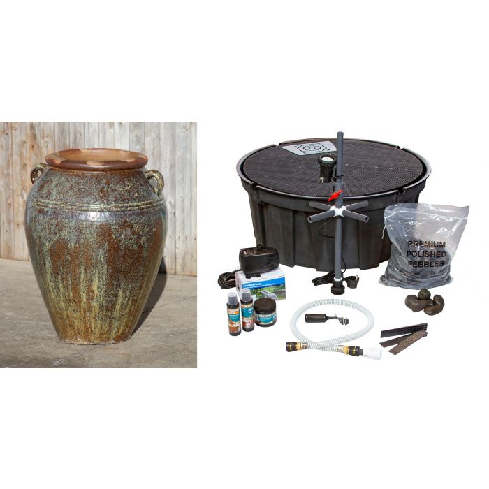 Amphora FNT3824 Ceramic Vase Complete Fountain Kit Vase Fountain Blue Thumb 