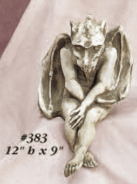 Thumbnail for Sitting Gargoyle Cast Stone Outdoor Asian Collection Statues Tuscan 