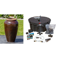 Thumbnail for Tuscany FNT3841 Ceramic Triple Vase Complete Fountain Kit Vase Fountain Blue Thumb 