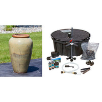Thumbnail for Tuscany FNT3847 Ceramic Triple Vase Complete Fountain Kit Vase Fountain Blue Thumb 