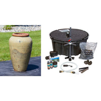 Thumbnail for Tuscany FNT3848 Ceramic Triple Vase Complete Fountain Kit Vase Fountain Blue Thumb 
