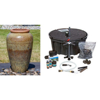 Thumbnail for Tuscany FNT3850 Ceramic Triple Vase Complete Fountain Kit Vase Fountain Blue Thumb 