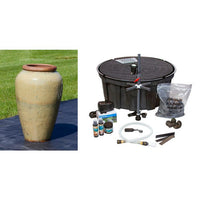 Thumbnail for Tuscany FNT3860 Ceramic Triple Vase Complete Fountain Kit Vase Fountain Blue Thumb 