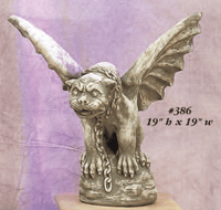 Thumbnail for Winged Gargoyle Large Cast Stone Outdoor Asian Collections Statues Tuscan 