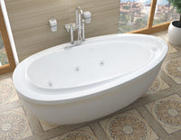 Thumbnail for Atlantis Whirlpools Breeze 38 x 71 Oval Freestanding Whirlpool Jetted Bathtub Whirlpool Bathtub Atlantis 
