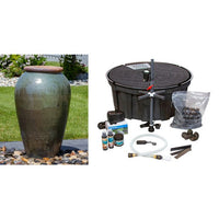 Thumbnail for Tuscany FNT3893 Ceramic Triple Vase Complete Fountain Kit Vase Fountain Blue Thumb 
