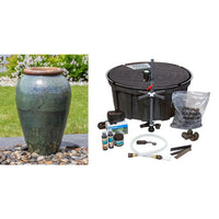 Thumbnail for Tuscany FNT3899 Ceramic Triple Vase Complete Fountain Kit Vase Fountain Blue Thumb 