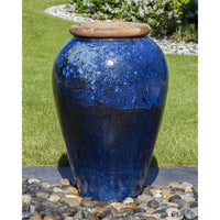 Thumbnail for Tuscany FNT3905 Ceramic Triple Vase Complete Fountain Kit Vase Fountain Blue Thumb 