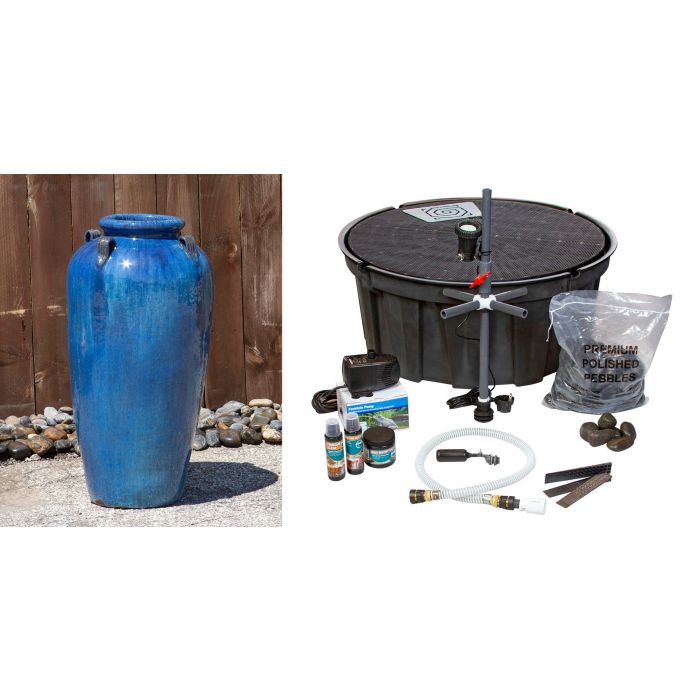 Amphora FNT3930 Ceramic Vase Complete Fountain Kit Vase Fountain Blue Thumb 