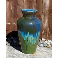 Thumbnail for Closed Top FNT3933 Ceramic Vase Complete Fountain Kit Vase Fountain Blue Thumb 