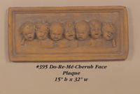 Thumbnail for Do-Re-Me Cherub Face Plaque Cast Stone Outdoor Asian Collection Wall Ornament Tuscan 