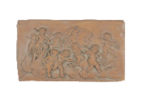 Thumbnail for Chariot & Roses Angel Plaque Cast Stone Outdoor Asian Collection Wall Ornament Tuscan 