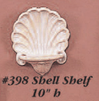 Thumbnail for Shell Shelf Cast Stone Outdoor Asian Collection Accessories Tuscan 