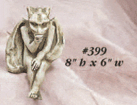 Thumbnail for Babygoyle Sitting Cast Stone Outdoor Asian Collection Statues Tuscan 