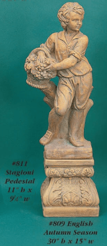 English Autumn Season Cast Stone Outdoor Asian Collection Statues Tuscan 