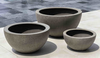 Thumbnail for Campania International Fiber Clay Piccadilly Lite Planter Urn/Planter Campania International Riverstone Large 