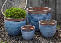 Thumbnail for Campania International Glazed Terra cotta Nevis Planter Urn/Planter Campania International Beachcomber 