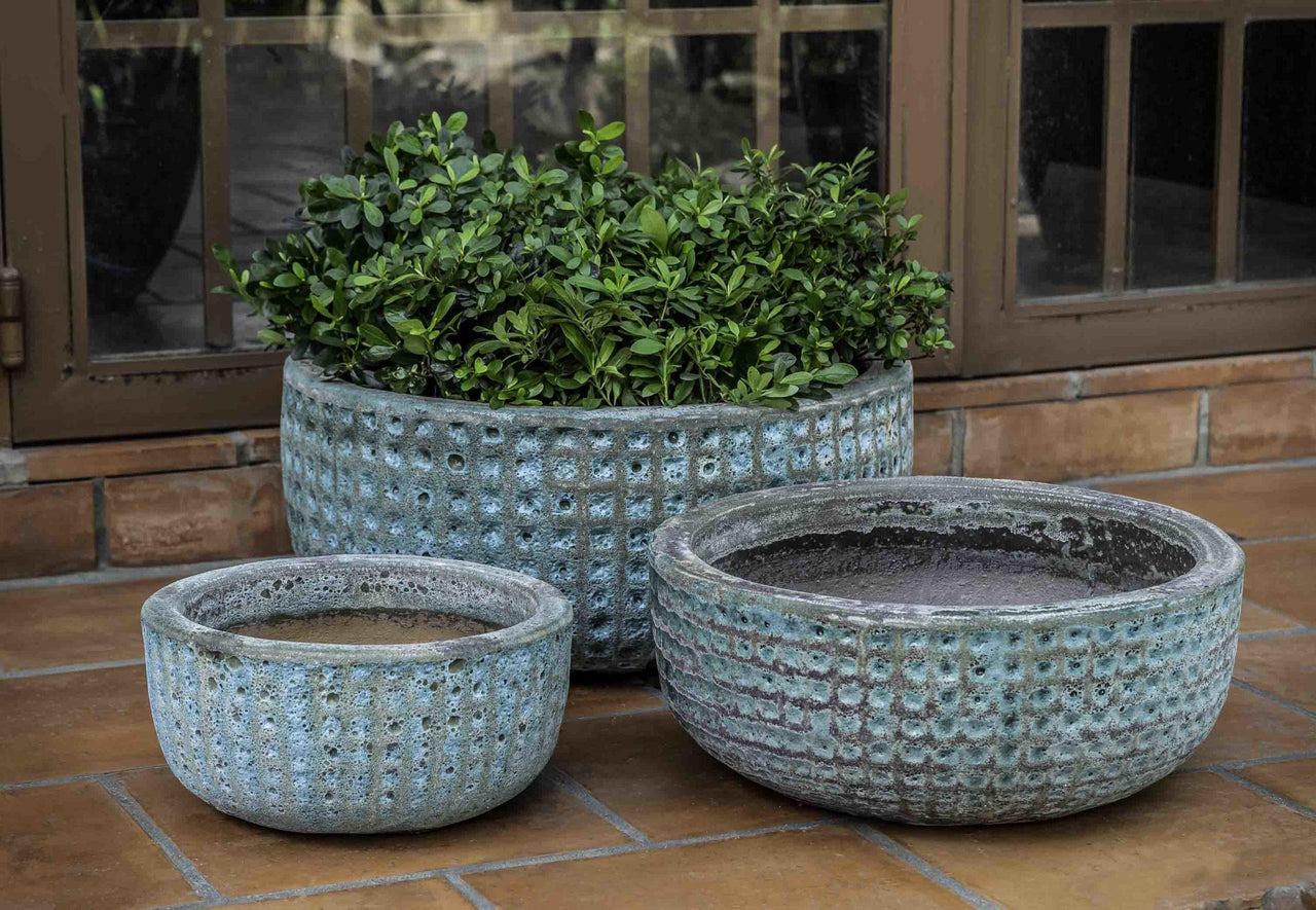 Campania International Escada Planter - (S/3) Urn/Planter Campania International Verdigris Low 