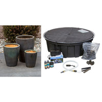 Thumbnail for Tivoli FNT40012 Ceramic Triple Vase Complete Fountain Kit Vase Fountain Blue Thumb 