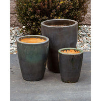 Thumbnail for Tivoli FNT40012 Ceramic Triple Vase Complete Fountain Kit Vase Fountain Blue Thumb 