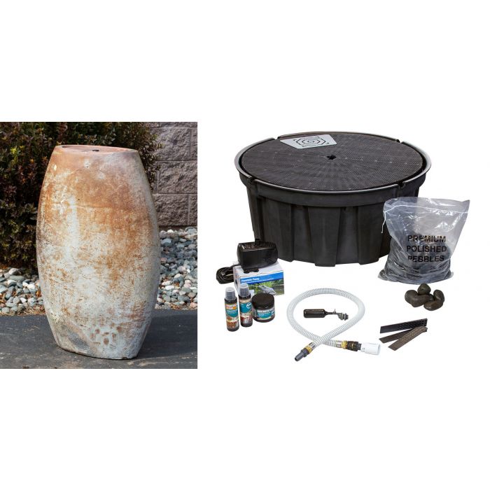 Closed Top FNT3769 Ceramic Vase Complete Fountain Kit Vase Fountain Blue Thumb 