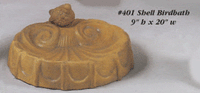 Thumbnail for Shell Birdbath Cast Stone Outdoor Asian Collection BirdBath Tuscan 