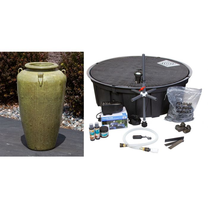 Amphora FNT40137 Ceramic Vase Complete Fountain Kit Vase Fountain Blue Thumb 