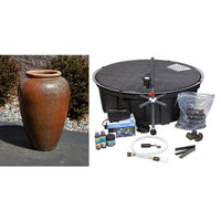 Thumbnail for Tuscany FNT40177 Ceramic Triple Vase Complete Fountain Kit Vase Fountain Blue Thumb 