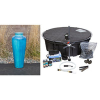 Thumbnail for Closed Top FNT40271 Ceramic Vase Complete Fountain Kit Vase Fountain Blue Thumb 