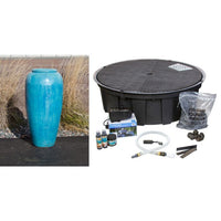 Thumbnail for Closed Top FNT40275 Ceramic Vase Complete Fountain Kit Vase Fountain Blue Thumb 